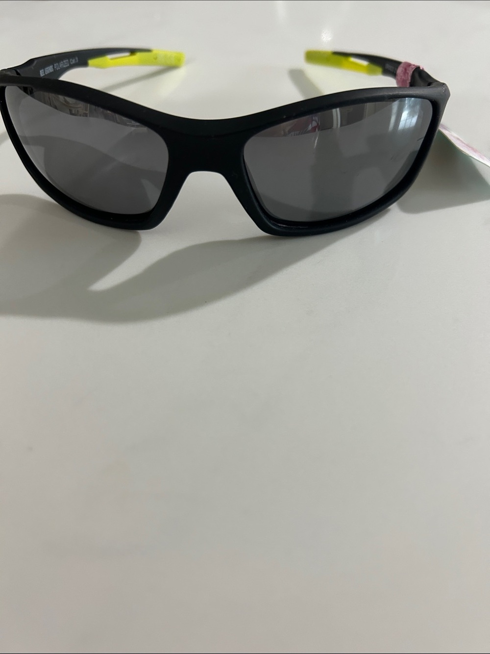 Reel Legends Black Sunglasses with Yellow Temples